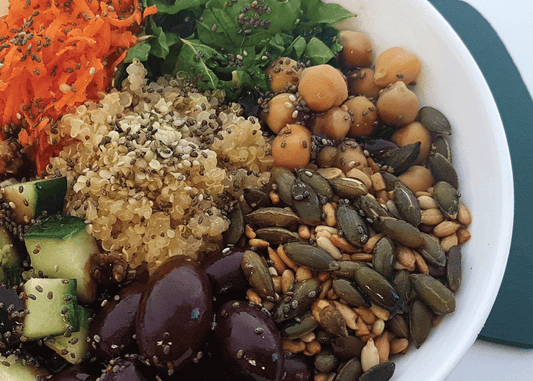 Crunchy SuperSeed Quinoa Buddha Bowl