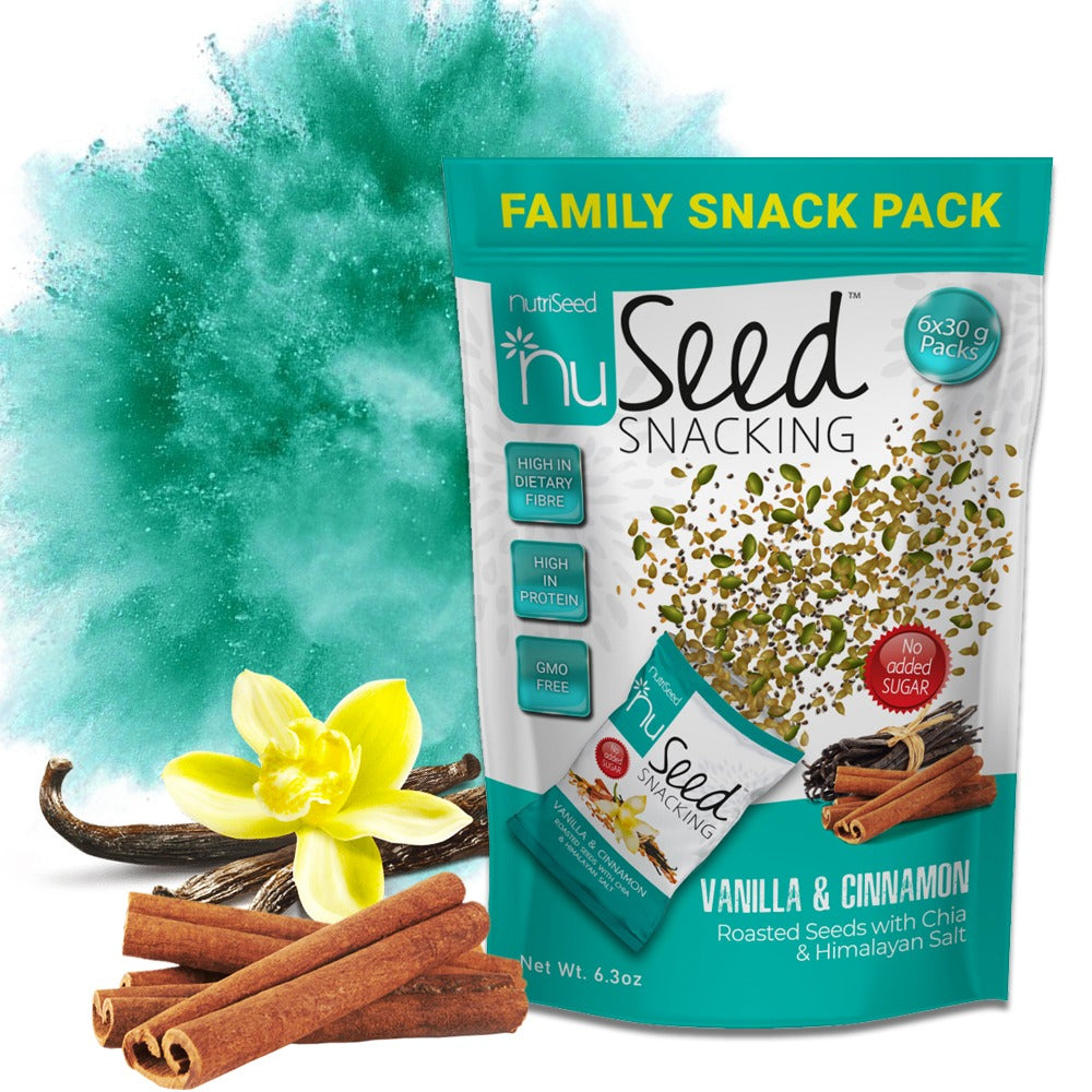 NuSeed Vanilla & Chia Roasted Seeds - Family Pack