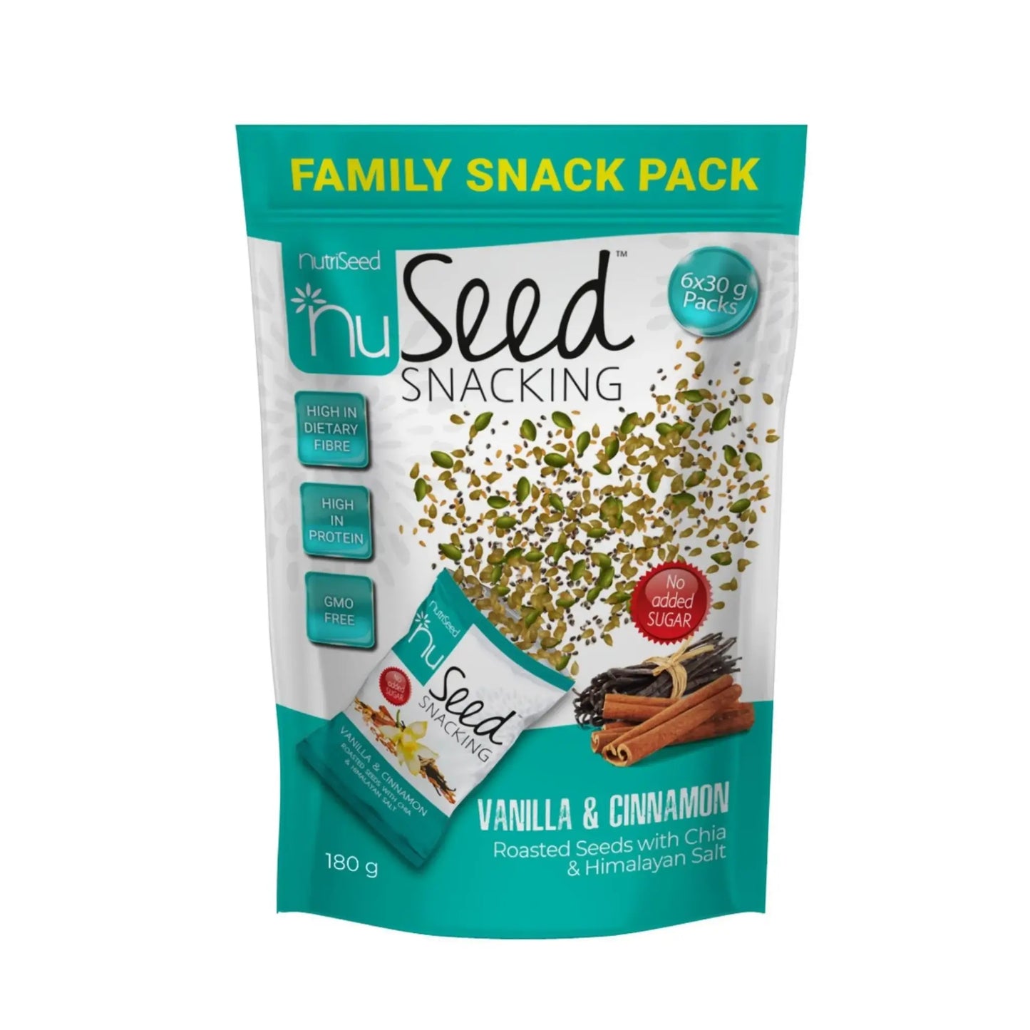 NuSeed Himalayan Salt & Balsamic Vinegar Roasted Seeds - Family Pack