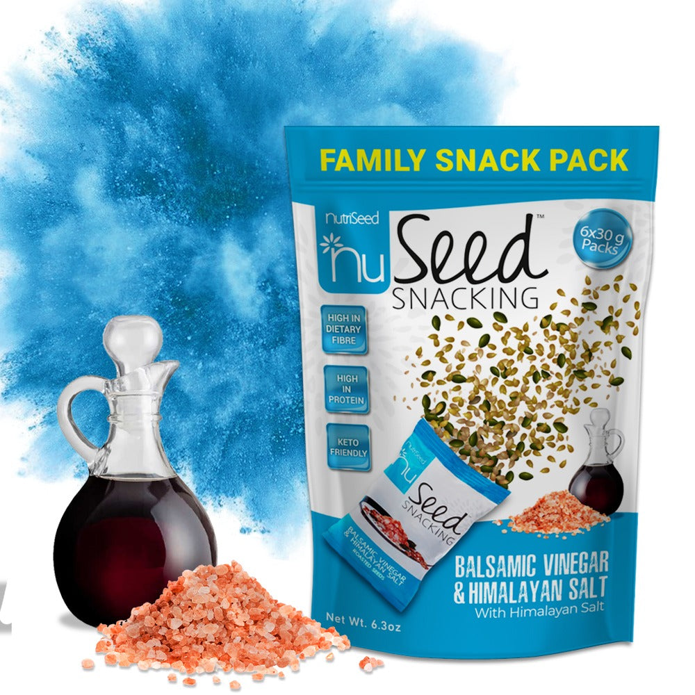 NuSeed Himalayan Salt & Balsamic Vinegar Roasted Seeds - Family Pack