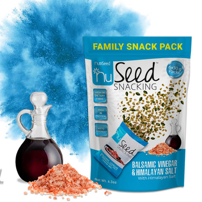 NuSeed Himalayan Salt & Balsamic Vinegar Roasted Seeds - Family Pack